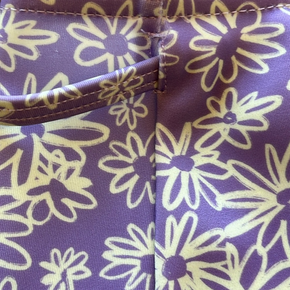 Topshop | Floral Purple/Off-White Wrap Skirt sz 14 - Picture 3 of 6